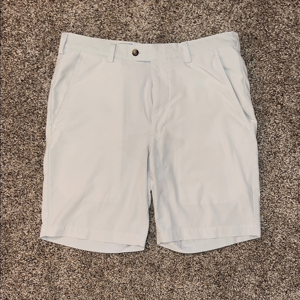 Men's Donald Ross Thistle Stretch Cream Shorts